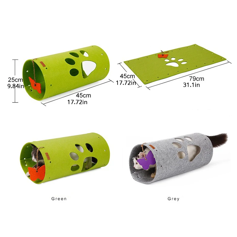 Войлочные игрушки для кошек, тоннель, складной, раздельное одеяло, котята, интерактивное, веселое, играющее, спрячется, раздельное одеяло