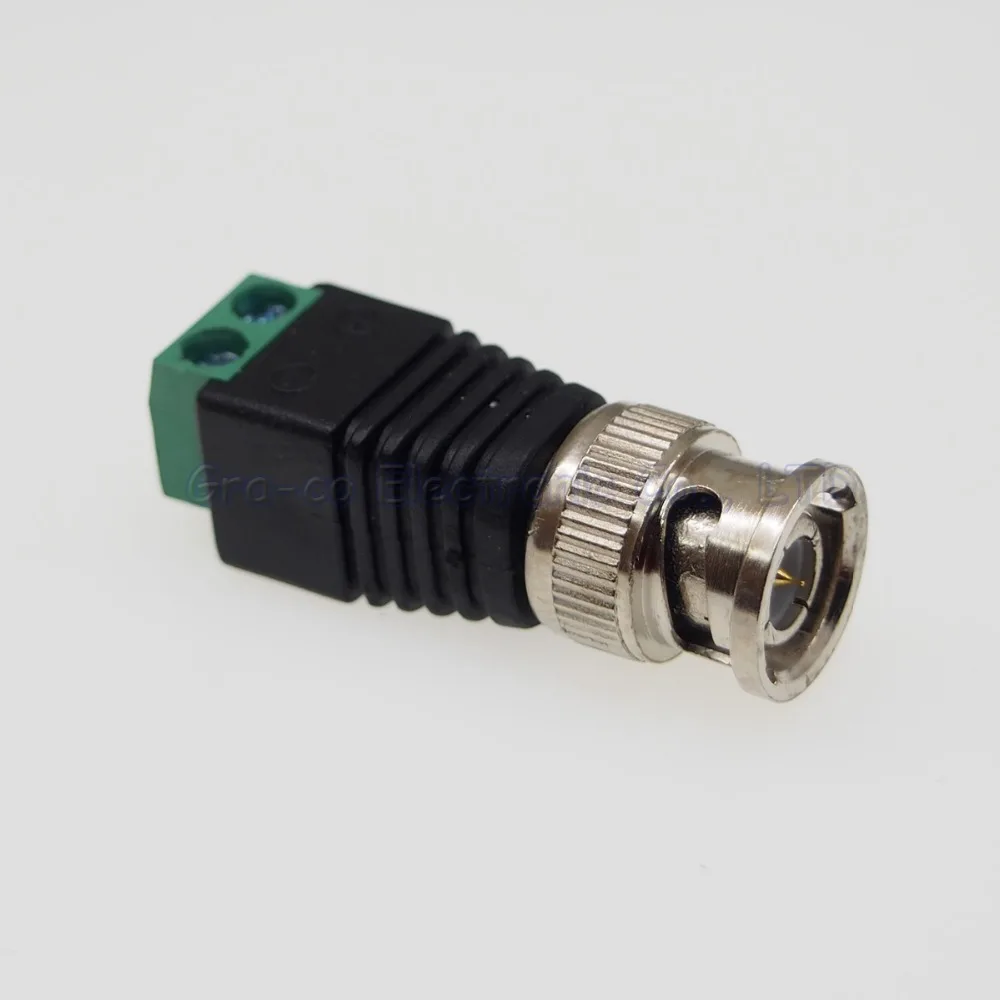 10pcs BNC AV Balun Video Connector/Adapter/Converter DC to BNC Adapter