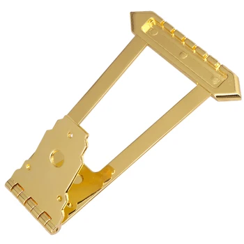 

Gold 6 String Guitar Tailpiece Bridge