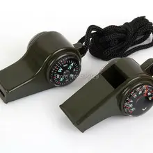 200 шт./лот 3 в 1 Открытый Кемпинг Альпинизм спасательный свисток с термометр и компас, Выживание КОМПЛЕКТ