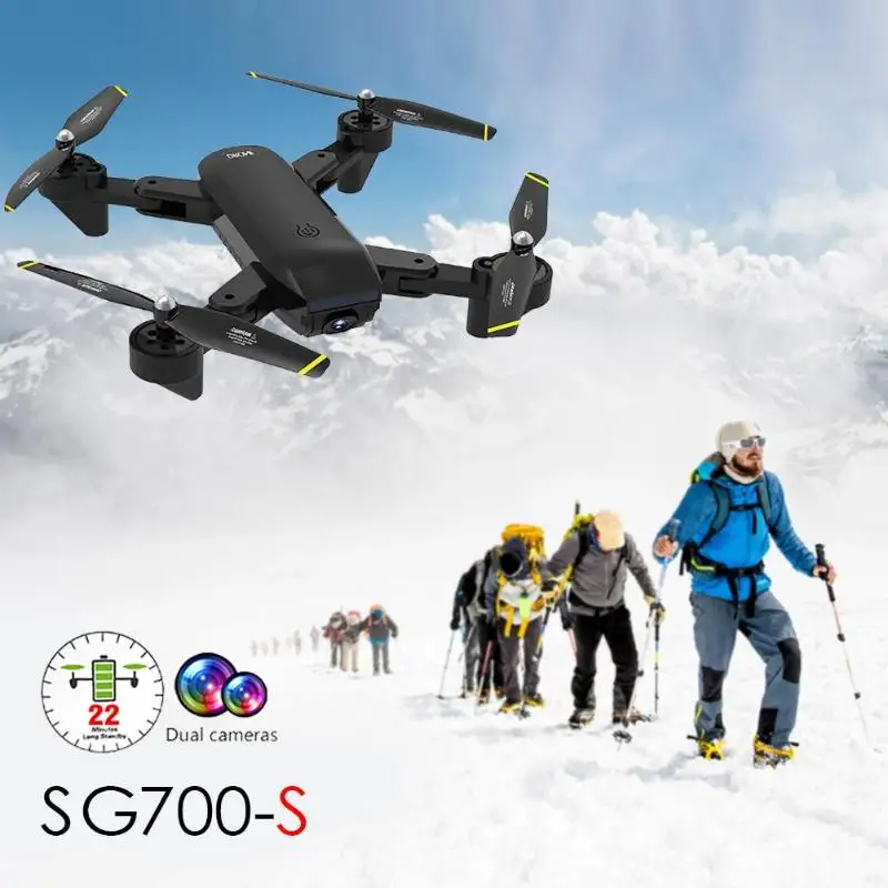 SG700-S Радиоуправляемый вертолет широкоугольный WiFi 720P оптический поток двойная камера Дрон с пультом дистанционного управления