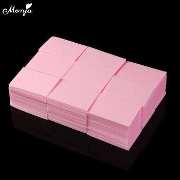 

Monja 1000pcs Pink Nail Art Acrylic UV Gel Polish Remover Clean Cotton Lint Pads Wraps Paper Wipes Manicure Tool