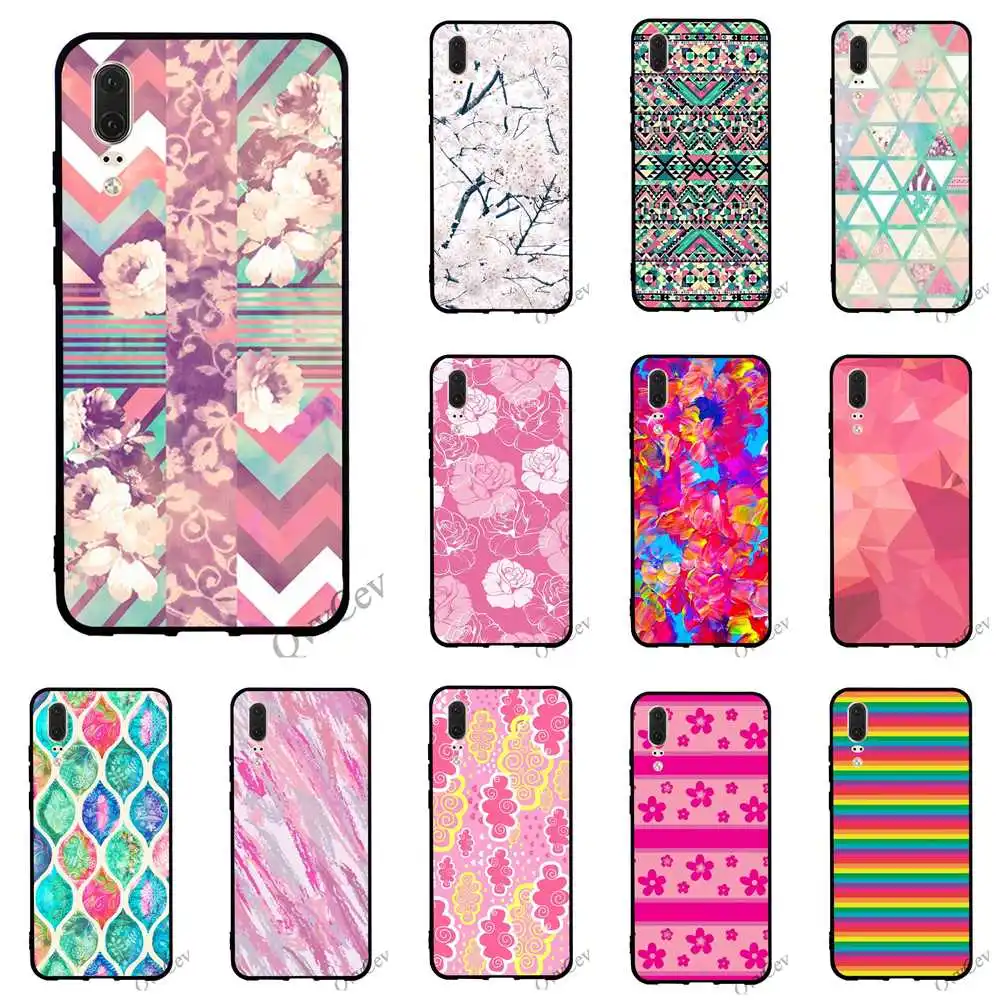 

Hybrid Pink Phone Case for Huawei P8 Lite Cover P20 Pro P10 P9 Mini P Smart Mate 10 20 Covers Skin