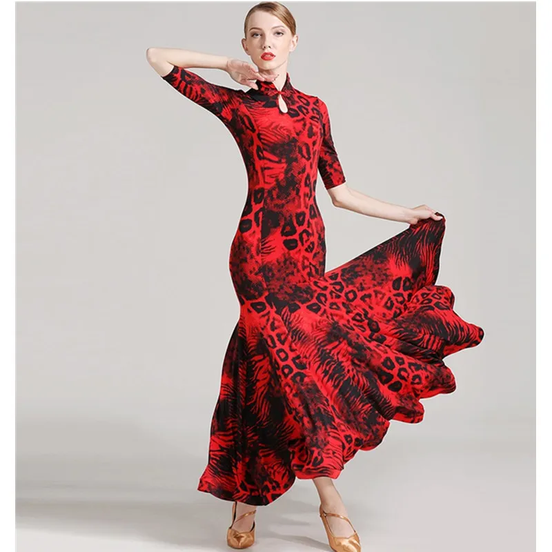 Взрослая современная танцевальная одежда для женщин Cheongsam воротник взрослых