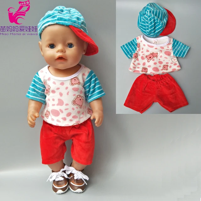 Buy For 18 inch baby boy dolls clothes shirt pants cap