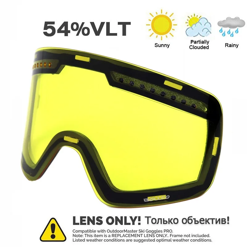 Новые магнитные лыжные очки двухслойные очки для альпинизма UV400 противотуманные лыжные очки для мужчин женщин очки для сн - Цвет: yellow