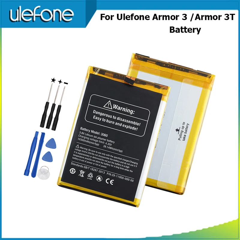 Алессер для Ulefone Armor 3 Аккумулятор 3060 мАч большой емкости Сменные аксессуары аккумуляторы+ инструмент для Ulefone Armor 3T Batteria