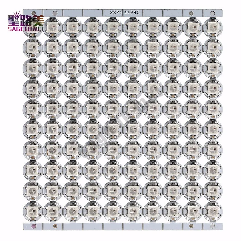 

10-100pcs IC Built-in Individually Digital 4-Pin WS2812B WS2812 LED Chip with Heatsink Board DC5V 5050 RGB WS2811 LED Chip Beard