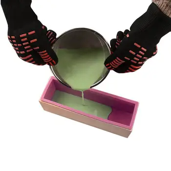 

3PCS Rectangle Soap Mold Set DIY Toast Mold Silicon Pink Box + Wood Box Baking Tool (1.2KG Soap Volume)