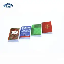 40 шт./партия кукольный домик Миниатюрный 1:12 игрушка 4 шт. книг куклы аксессуары детские забавные игрушки