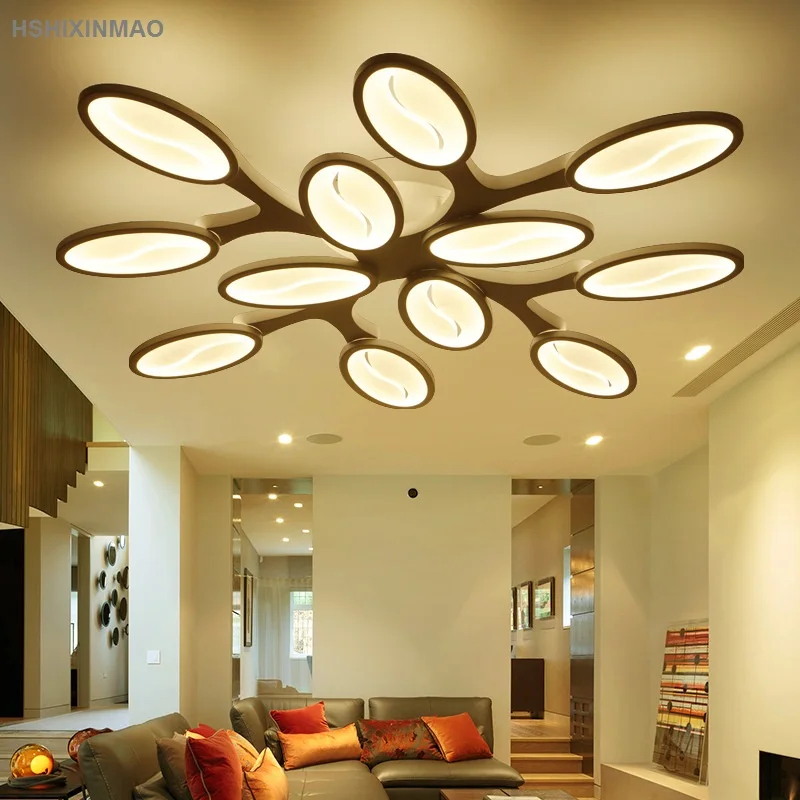 

Postmodern Simple Living Room Ceiling Light Individuality Creative Bedroom Lamp Villa Tree Tree Leaves Ceiling Lighting Fixtures