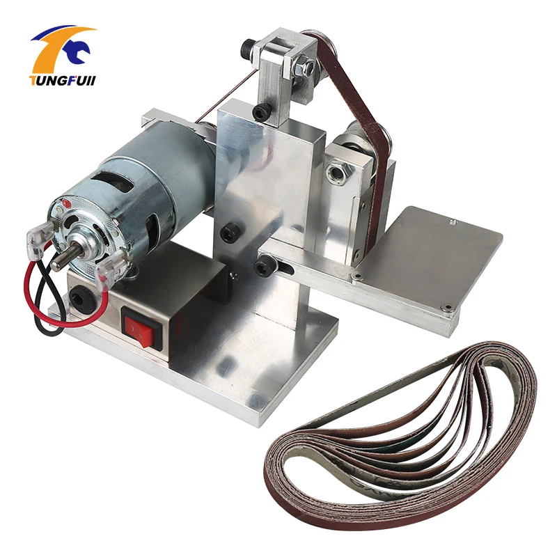 Mini Electric Belt Sander Diy Woodworking Desktop Grinder Electric