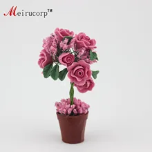 Кукольный домик 1:12 Масштаб миниатюрный комнатные растения цветут цветы и горшки 09883