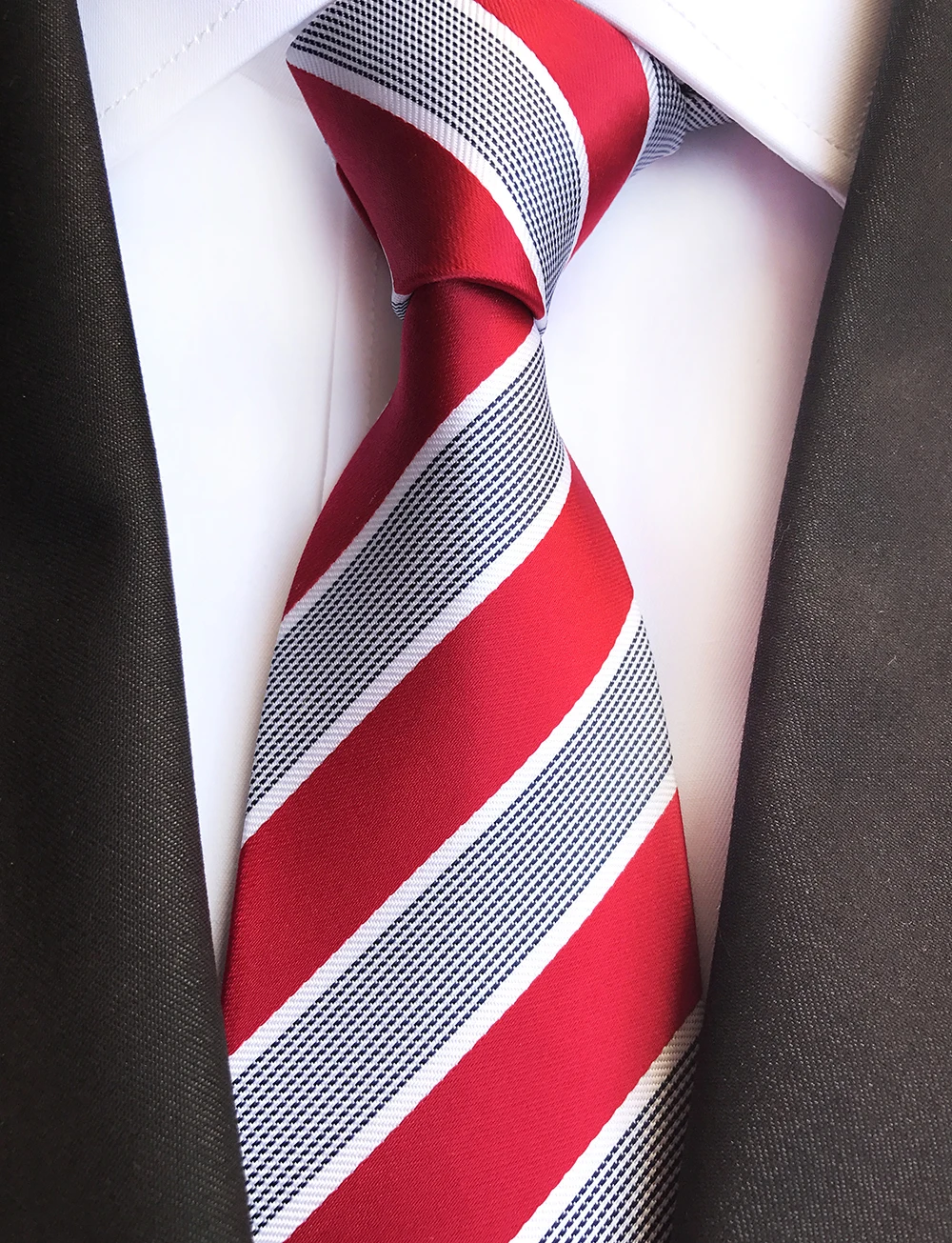 Ricnais Luxury 8cm Men's Classic Tie Silk Jacquard Cravatta Floral Plaids Necktie Striped Ties Man Business Wedding Accessories