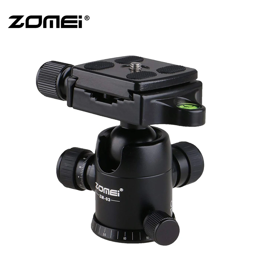 

Zomei ZM-03 Original Tripod Ballhead 360 Degrees Ball Head + Quick Release Tripod Plate Screw Adapter for Digital DSLR SLR