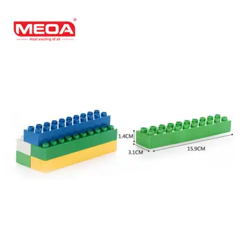 

10pcs/lot Large Building Blocks Spare Parts 2X10 Higher Big Size Bricks compatible with Duplo Bricks Enlighten Creative bricks