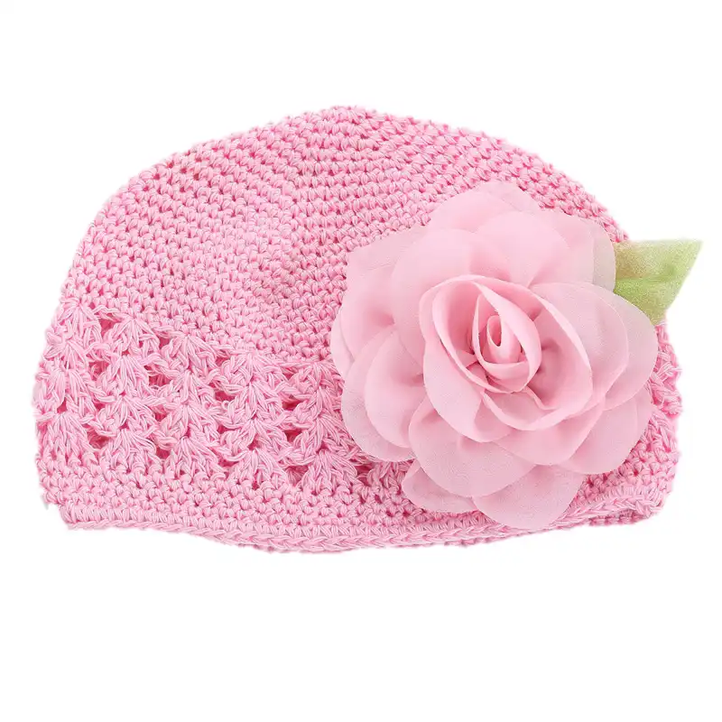 baby girl hats with flowers