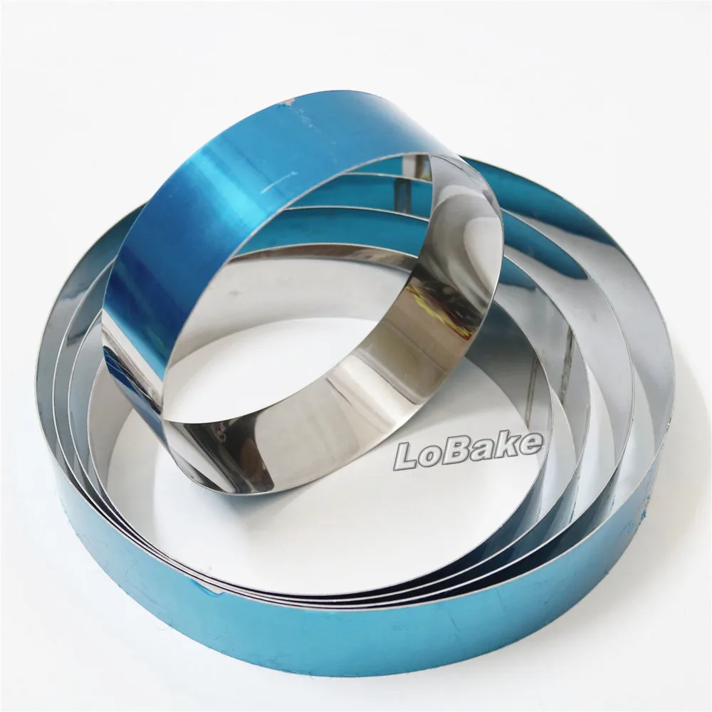 

(5 units/set) Favorable 6 7 8 9 10 inches round circle stainless steel mousse cake ring moulds layers cakes tools for DIY baking