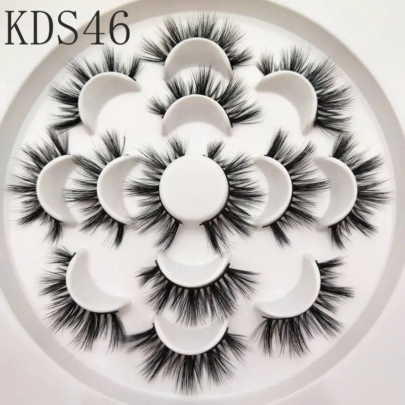 

Buzzme KDS46 3D synthetic lashes popular makeup lashes hand made natural long eyelashes