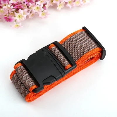Багажные ремни крест-ремень упаковка Регулируемый Дорожный чемодан высокопрочный тканый 3 цифры Пароль замок Пряжка багажные ремни - Цвет: Orange No Lock