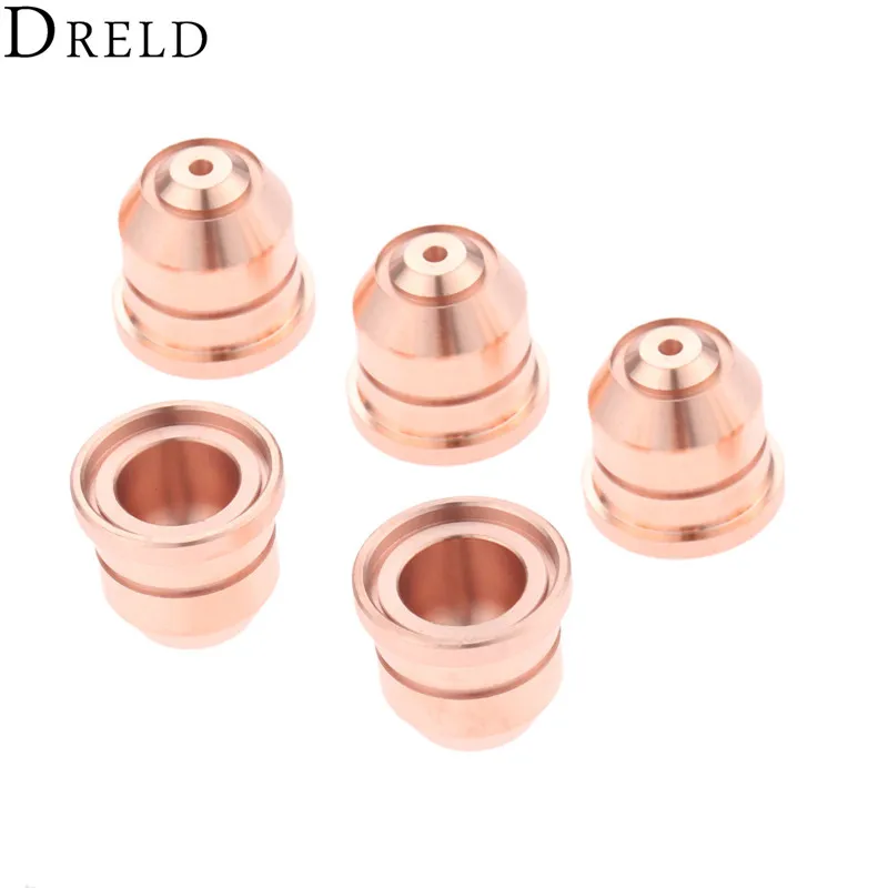 DRELD 5pcs 125A Cutting Torch Nozzle 220975 for 65 85 105 125 Plasma Cutting Torch Consumables Welding & Soldering Supplies