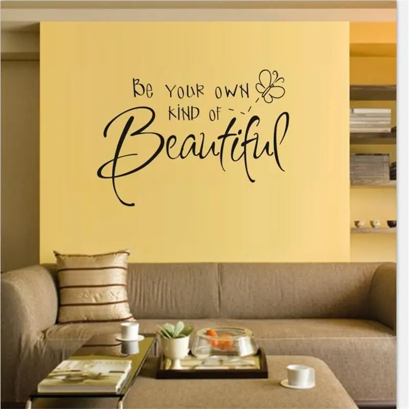 Be Your Own Kind Of Beautiful Inspirational Quotes Girls Bedroom Vinyl 