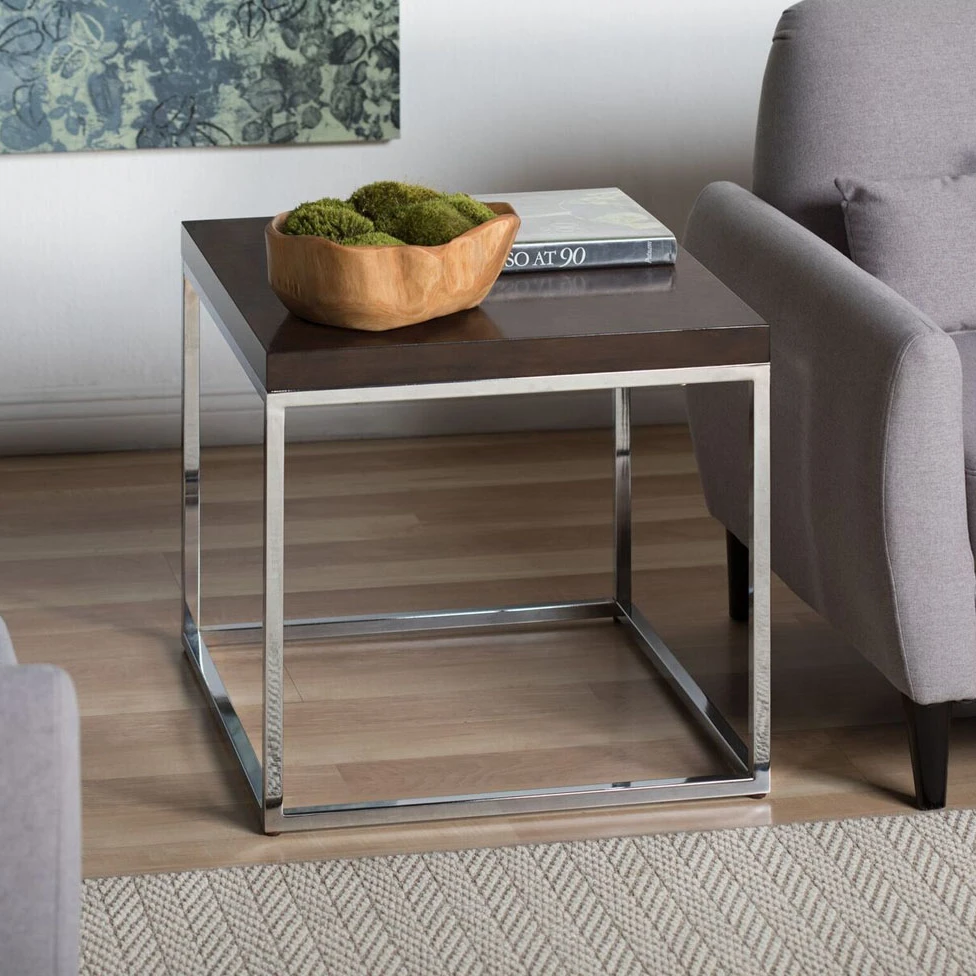 Offex Pergola 25 Side Table Chrome / Java (4)