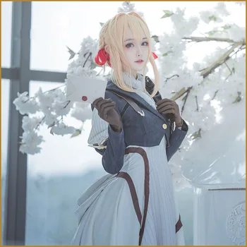 

Anime Violet Evergarden Cosplay Costume Women Uniforms Dress Outfit Halloween Christmas Carnival Role Play Party Full Suit