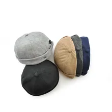 Повседневные мужские и женские шапки бини Skullcap однотонные хлопковые шапки-бини модная шапка новая портативная Кепка