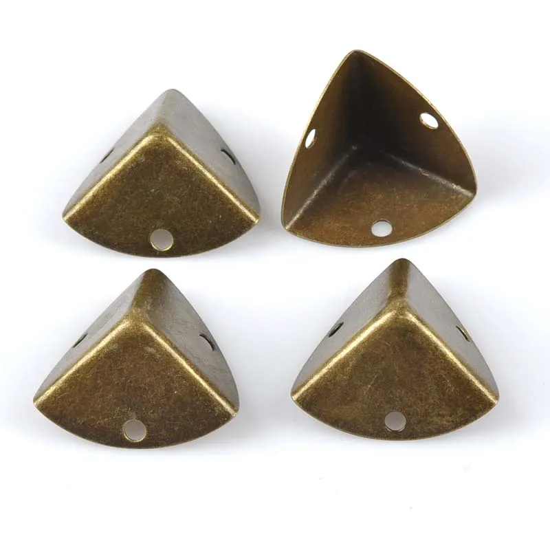 10Pcs Brown Sector Metal Corner Trilateral Albums Menus Folders Edge