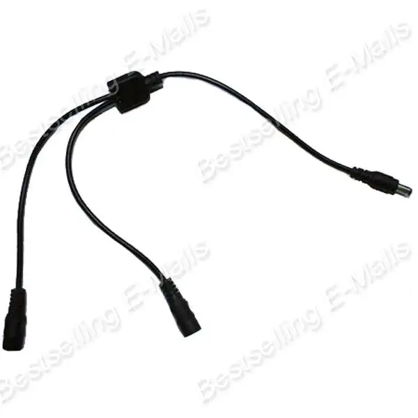 DC5.5 x 2.1mm Magic Y cable of the bike light connect front light and rear bicycle Connecting Power charging Cable