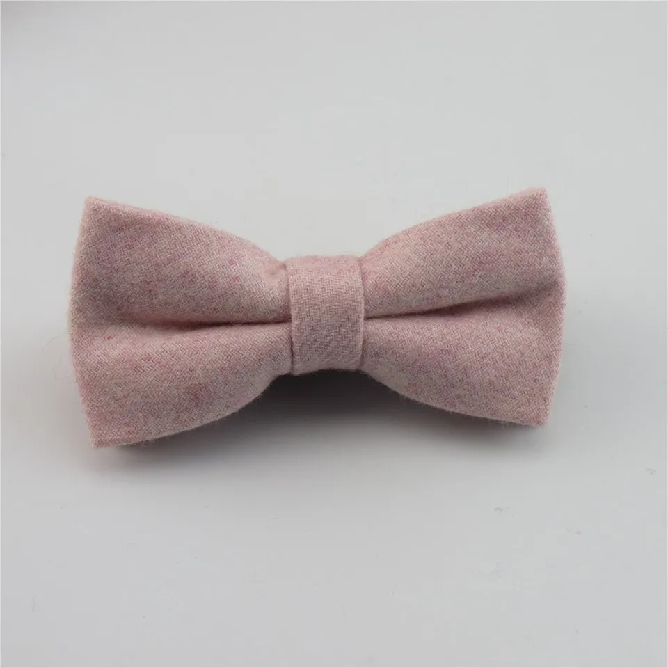 Шерсть розовый галстук набор мужские Галстуки бабочка Карманный платок костюм набор для мужчин свадебное платье аксессуары Gravata - Цвет: a bow tie