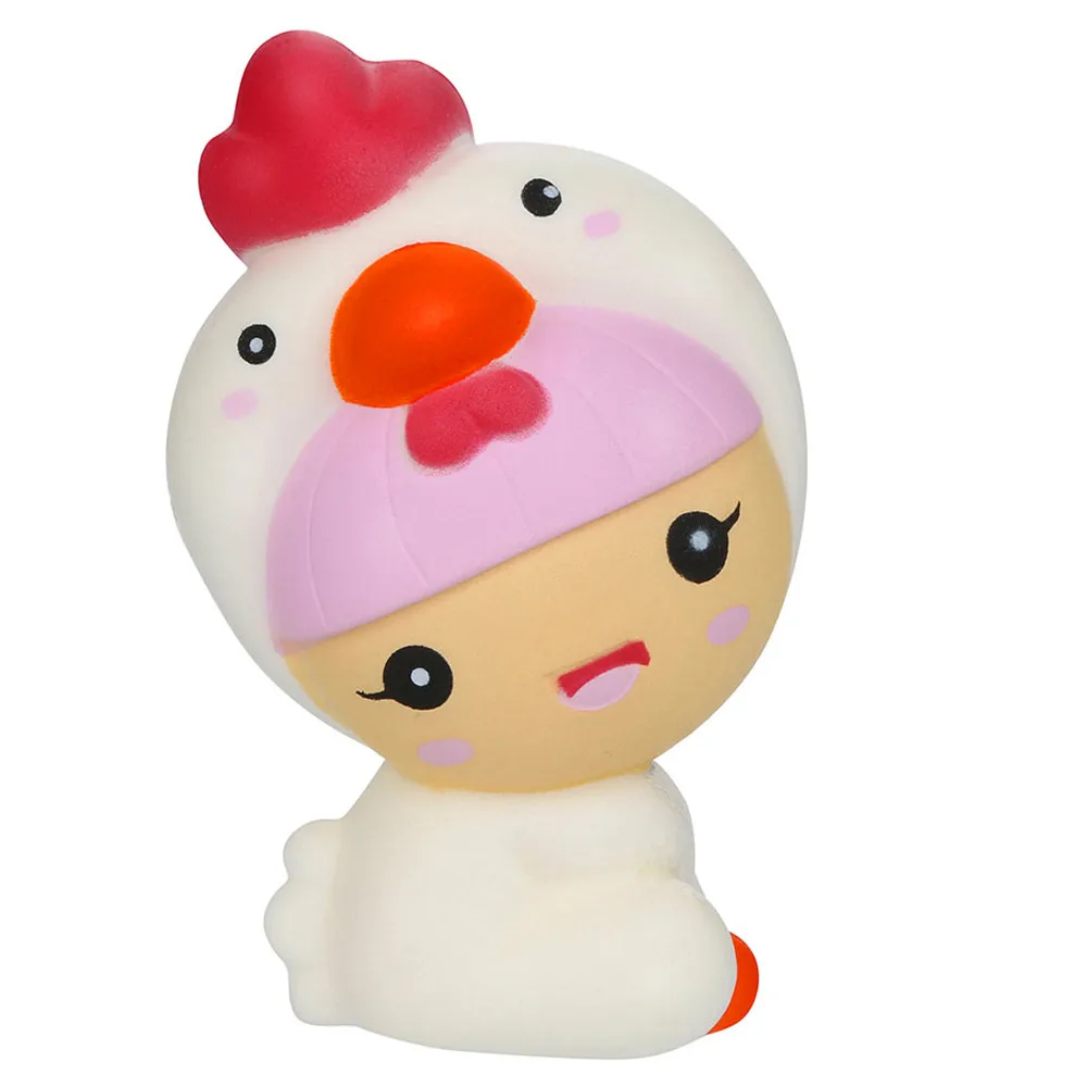 Kawaii сжимаемые игрушки мультяшный цыпленок Детские медленно поднимающиеся крем
