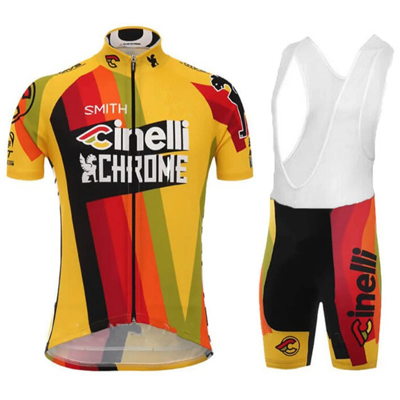 Pro Cinelli велокофты с коротким рукавом комплект одежды нагрудник шорты для мужчин летняя MTB велосипедная Одежда Майо кулот спортивная рубашка - Цвет: short set