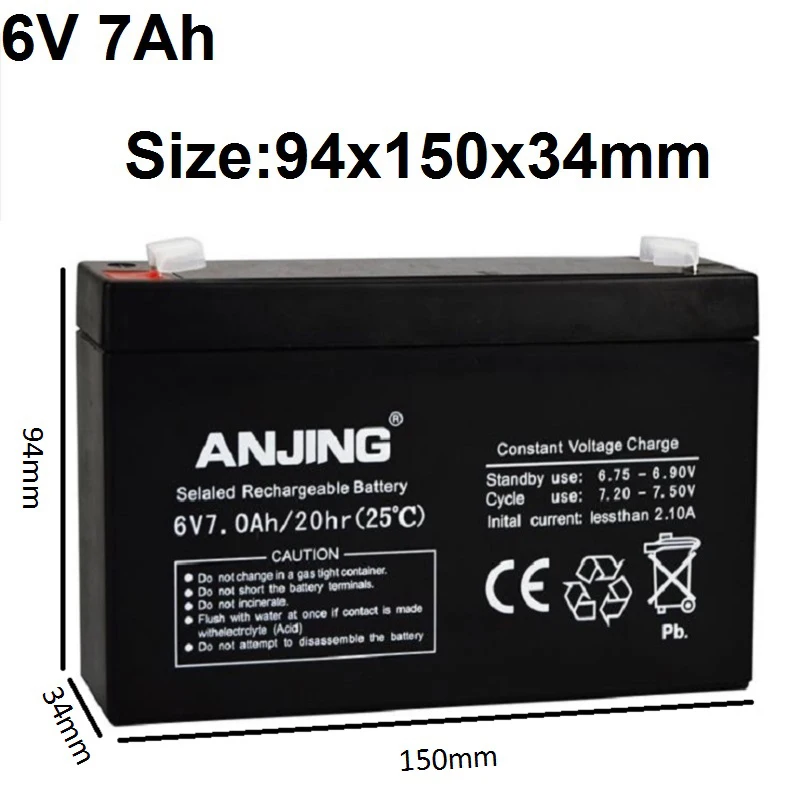 6V 7AH Seal Storage Batteries 6V7AH Chargeable Batteries Lead acid