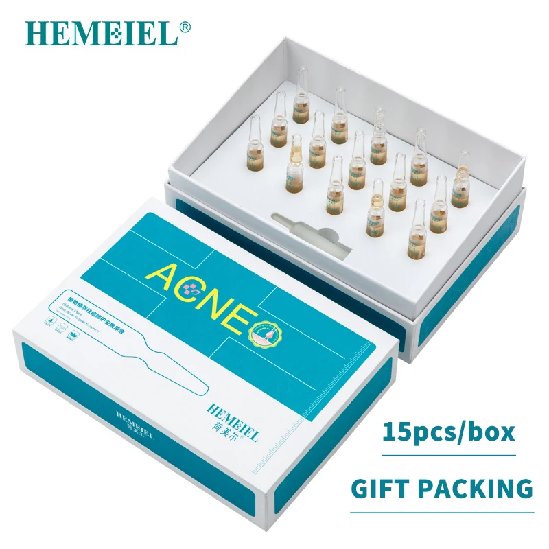 HEMEIEL Anti-Acne Serum Scar Removal Natural Essence Pimple Acne Treatment Repair Scars Facial Whitening Oil Control Skin Care