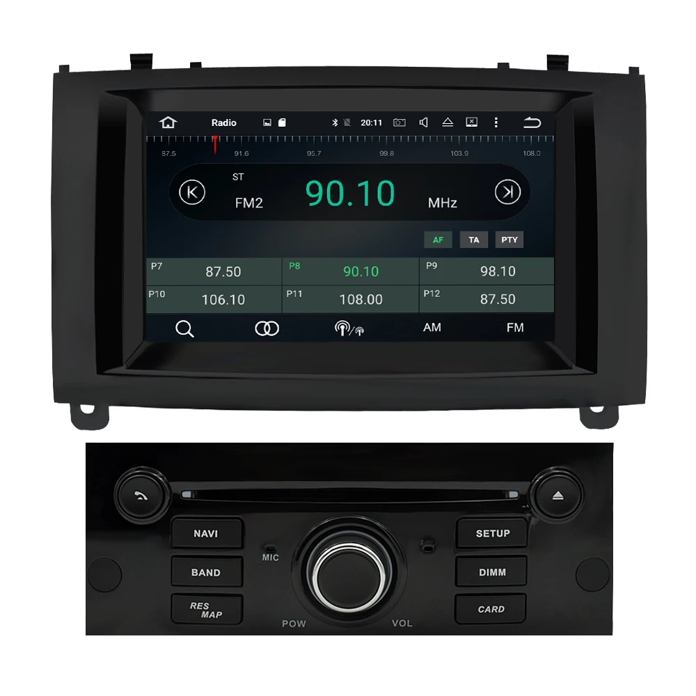 Perfect 4G RAM Android 9.0 Car DVD Player Multimedia Stereo For Peugeot 407 2004 2005 2006 2007 2008 2009 2010 Auto Radio GPS Navigation 17