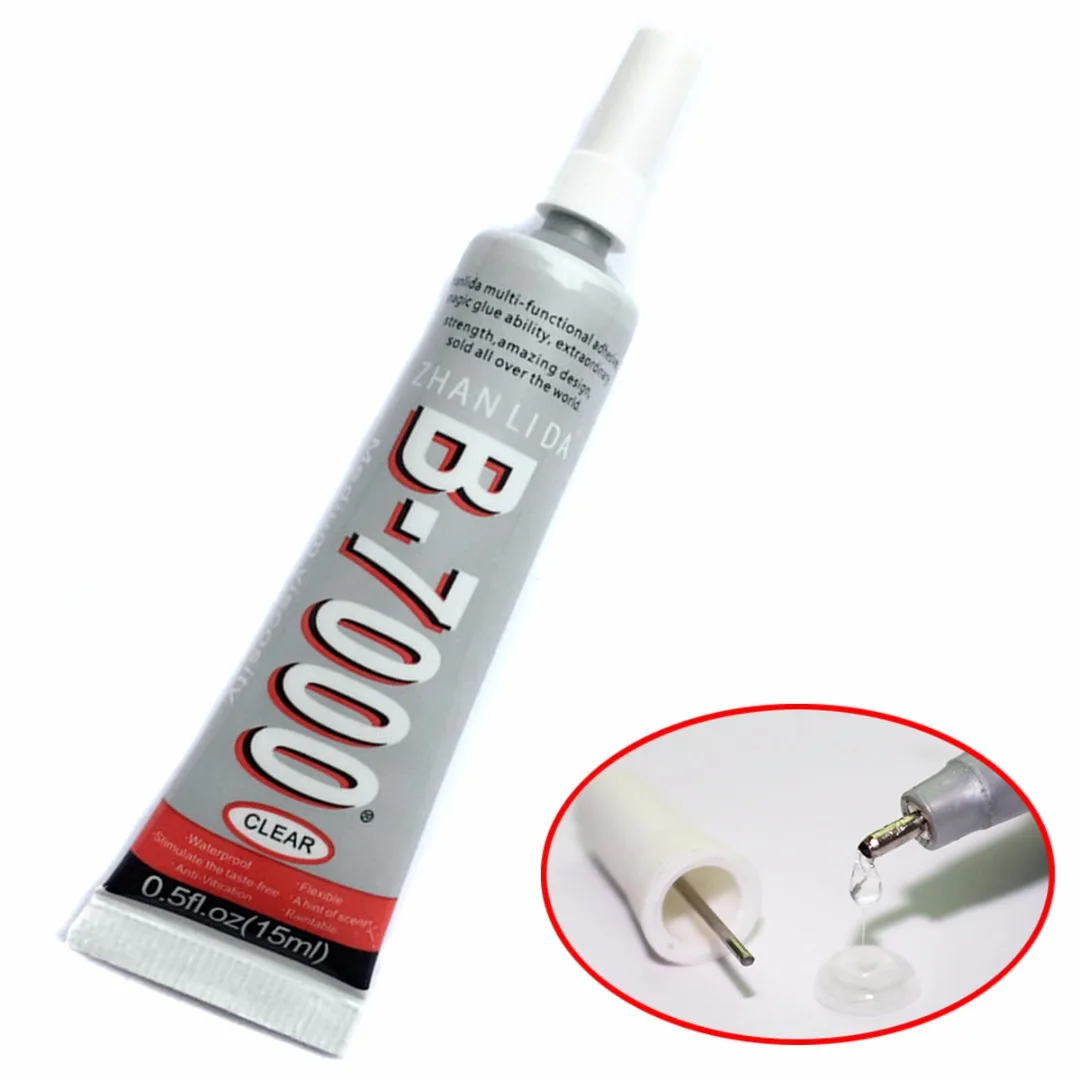 15ml B-7000 UV Rhinestone Glue Transparent Liquid Optical Adhesive for Cellphone LCD Repair Epoxy Resin Glass Leather Pasting