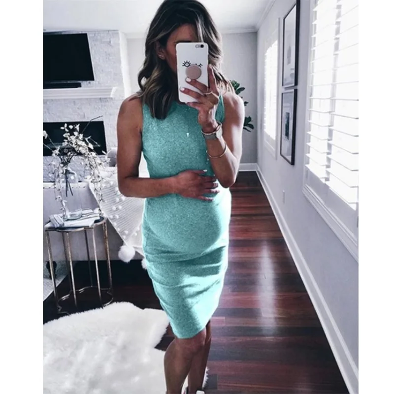 

2019 Women's Side Ruched Maternity Clothes Bodycon Dress Mama Casual Short Sleeve Wrap Dresses Womens Clothing Plus Size