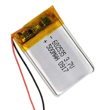 New 1pc 3.7V 500mAh Li-Polymer 602535 Rechargeable battery For MP4 MID DVD GPS Bluetooth Headset pen Glasses