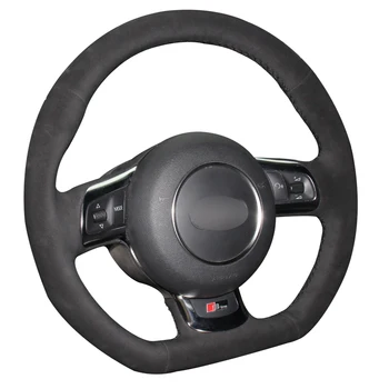 

Black Suede Car Steering Wheel Cover for Audi TT 2008-2013