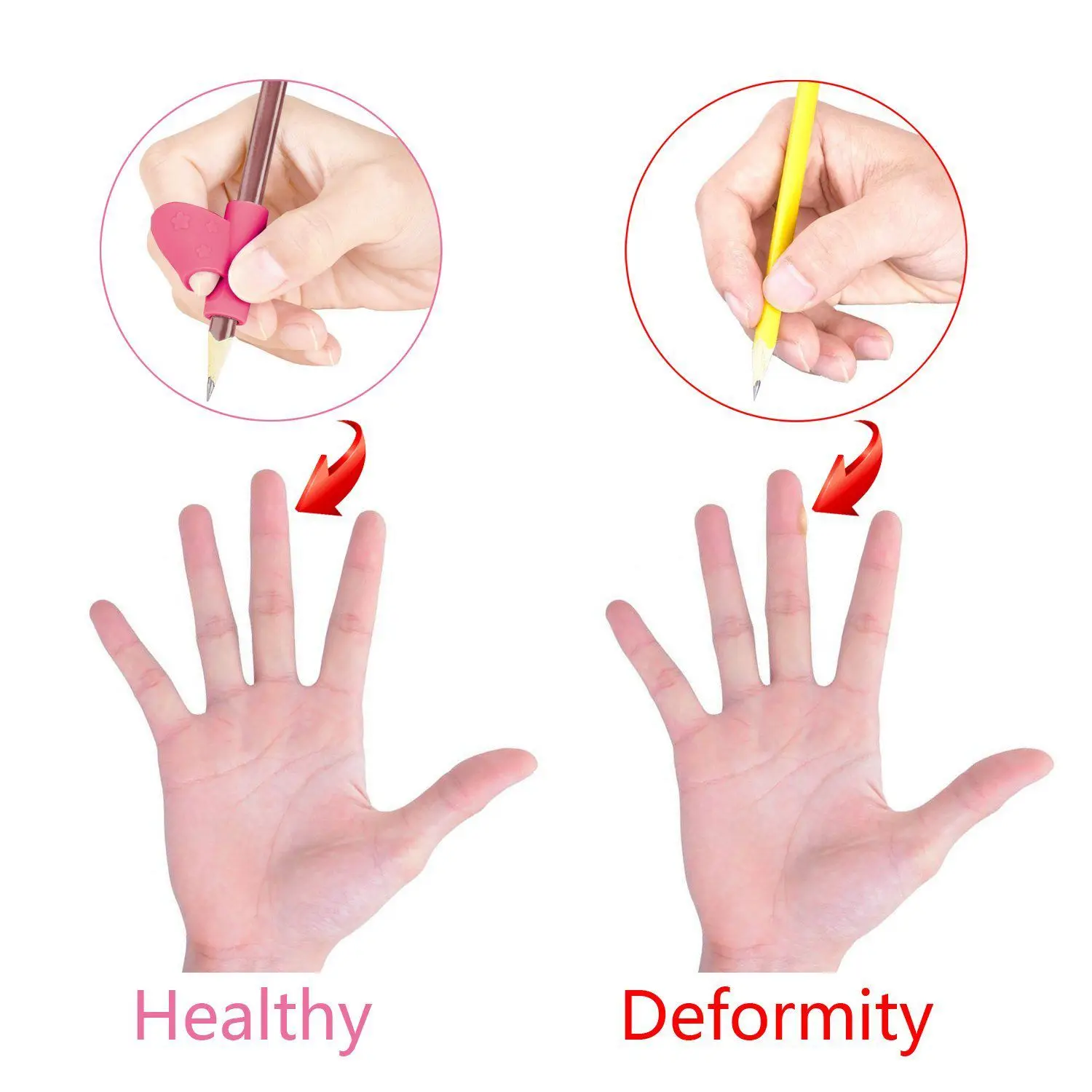 Насадка На карандаш, дизайн эргономичный обучающий детский держатель для карандашей и ручек, инструмент для коррекции осанки 6 шт./компл