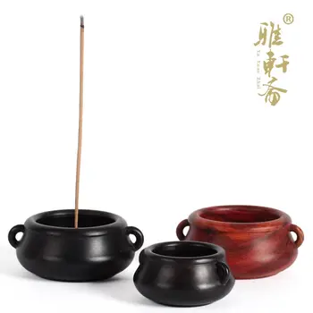 

Ebony wood wood box imitation wood furnace Xuande incense burner incense furnace line car room