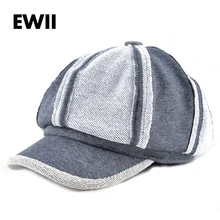 Осенью и Зимой женщины газетчик шапка девушка кепка берет шляпы для женщин восьмиугольной шапки дамы случайные плоские шапки chapeu boina