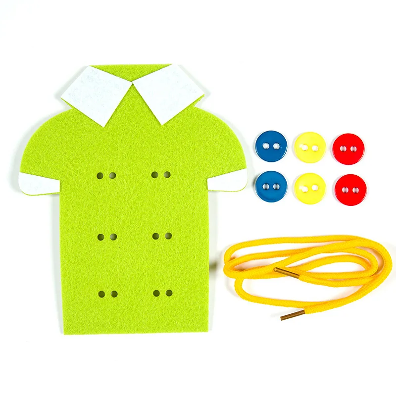 

Felt Craft 14x 18cm 1 Pcs School Study Tools Diy Making Materials Puzzle Game Learn to Tie Shoes Non Woven Little Bear