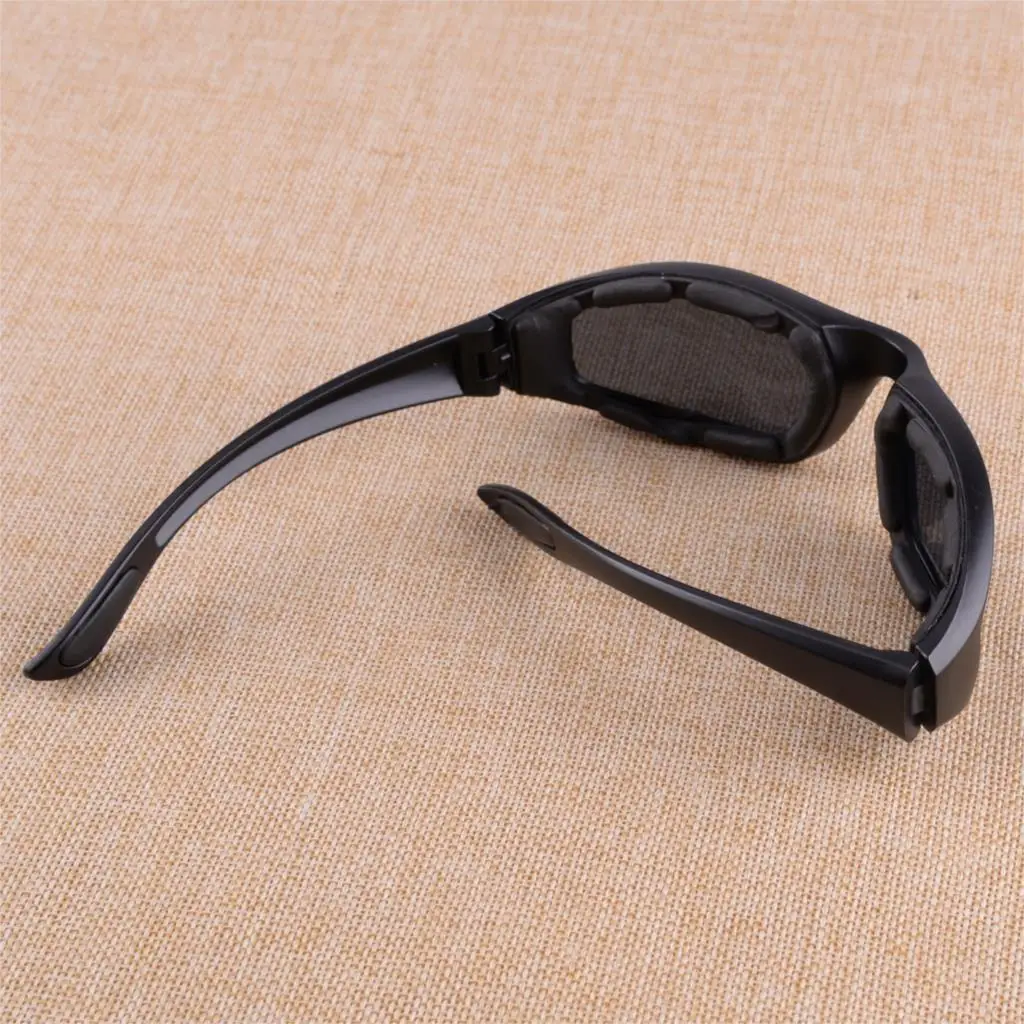 3 Pair Motorcycle Sports Biker Riding Glasses Padded Wind Resistant Sunglasses c