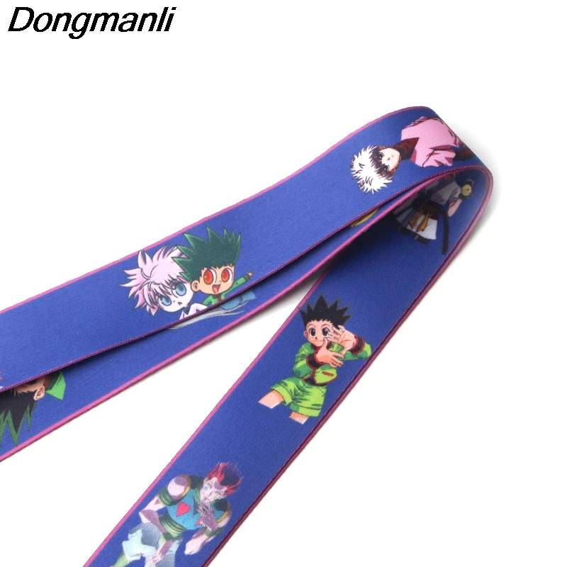 P3633 Dongmanli Аниме Охотник х Охотник брелок Lanyards Id бейдж держатель ID карты Пропуск Тренажерный зал мобильный телефон USB бейдж держатель ключевой ремень