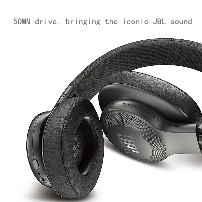 JBL E55BT Bluetooth беспроводные наушники портативная складная гарнитура над ухом Стерео HIFI музыка с микрофоном и 3,5 мм разъем, гарнитура