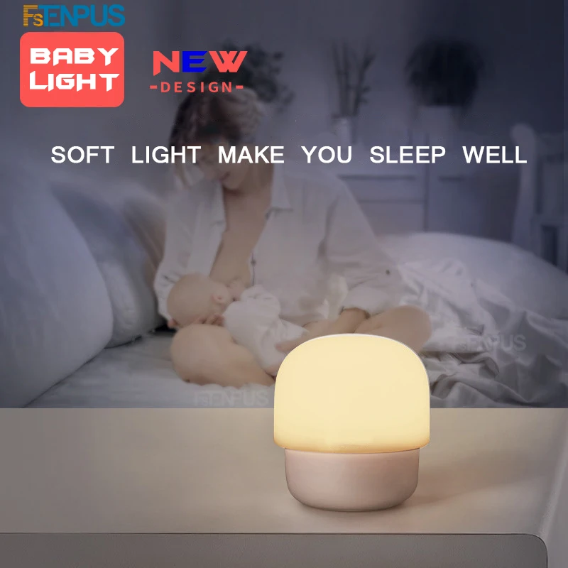 

Usb Night Light Portable Eye Caring Touch Switch Durable Night Light LED Light Rechargeable Baby Nursery Reading Lamp Baby Gifts