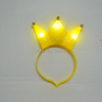 

12pcs/lot led flashing crown headband led flashing head hoop Novelty hair Decoration for birthday decoration